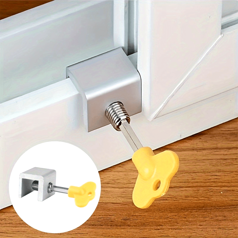 Window Lock Bar - 3 مجموعات من مشابك تحديد الأبواب