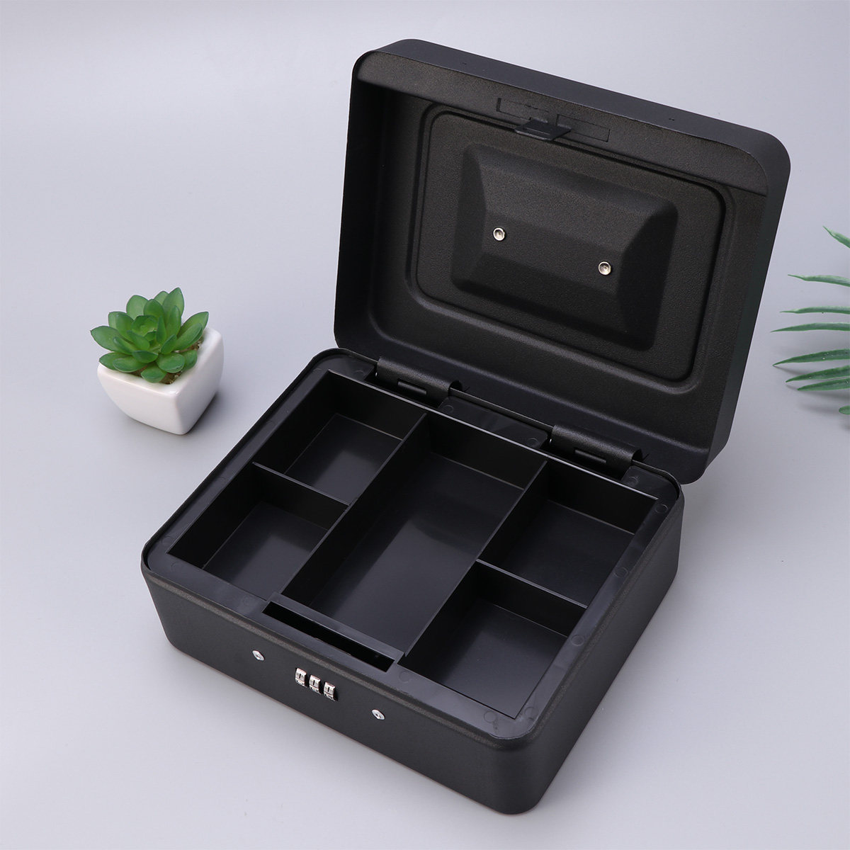 صندوق نقود معدني متين مع قفل ر - مراجعة Lockbox Key Secure وسعره
